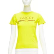 Pre-owned Cotton tops Gucci Vintage , Yellow , Dames