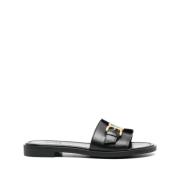 Zwarte Leren Monk Strap Sandalen Chloé , Black , Dames