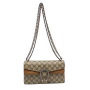 Pre-owned Canvas handbags Gucci Vintage , Beige , Dames