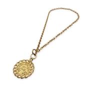 Pre-owned Metal necklaces Chanel Vintage , Yellow , Dames