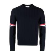 Blauwe RWB-Stripe Sweater Jumper Thom Browne , Blue , Heren