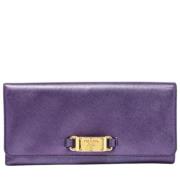 Pre-owned Leather wallets Prada Vintage , Purple , Dames