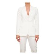 Luxe Wit Lang Jas Liu Jo , White , Dames