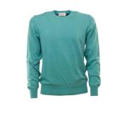 Katoenen Crew Neck Sweater Roy Roger's , Green , Heren