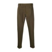 Groene Katoenen Gabardine Rebel Broek PT Torino , Green , Heren