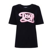 T-shirt S24668 Stijlvolle Collectie Dsquared2 , Black , Dames