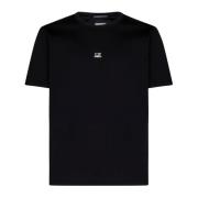 Zwart Logo Crewneck T-shirt C.p. Company , Black , Heren