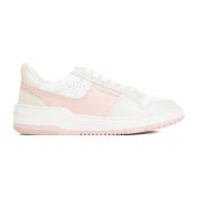 Wit Roze Leren Dennis Sneakers Salvatore Ferragamo , Multicolor , Dame...