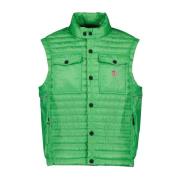 Mouwloos Hoog Hals Gewatteerd Vest Moncler , Green , Heren