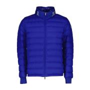 Gewatteerde Hoge Hals Jas Moncler , Blue , Heren