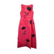 Pre-owned Silk dresses Oscar De La Renta Pre-owned , Red , Dames
