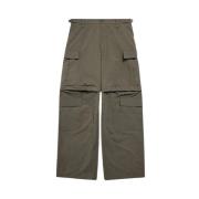 Ripstop Unisex Cargo Broek Balenciaga , Green , Dames