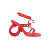 Pre-owned Suede heels Salvatore Ferragamo Pre-owned , Red , Dames