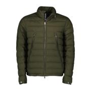 Gewatteerde Jas met Hoge Kraag Moncler , Green , Heren