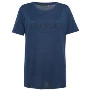 Pre-owned Cotton tops Balmain Pre-owned , Blue , Dames
