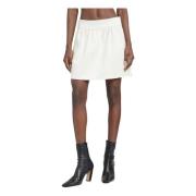 Ivoor Korte Rok in Katoen Scuba Max Mara , White , Dames