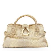 Pre-owned Leather handbags Armani Pre-owned , Beige , Dames