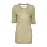 Groene Top met Inside-Out Effect Ami Paris , Green , Dames