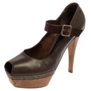 Pre-owned Leather heels Marni Pre-owned , Brown , Dames