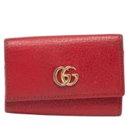 Pre-owned Leather key-holders Gucci Vintage , Red , Dames