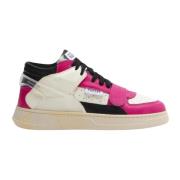 Roze Leren Sneakers met Memory Gel RUN OF , Multicolor , Dames