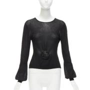 Pre-owned Leather tops Gucci Vintage , Black , Dames