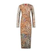 Maxi Jurk Nalusia met Animalprint Hugo Boss , Multicolor , Dames