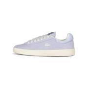 Veloursleren Sneaker met Iconisch Detail Lacoste , Purple , Dames