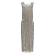 Elegante Mesh Jurk Loreen Stone Zilver Neo Noir , Gray , Dames