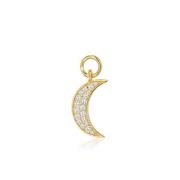 Vergulde Hoop Charm Luna Sif Jakobs Jewellery , Yellow , Dames