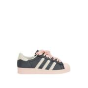 Zwarte leren lage sneakers Adidas , Black , Dames