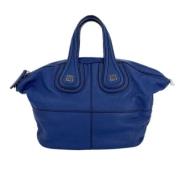 Pre-owned Leather handbags Givenchy Pre-owned , Blue , Dames