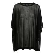 Elegante Cape voor Stijlvolle Outfits Fabiana Filippi , Black , Dames