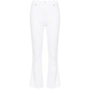 Witte Slim Kick Jeans Met Distressed Zoom 7 For All Mankind , White , ...