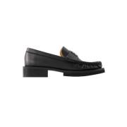 Leather flats Ganni , Black , Dames