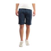 Linnen Bermuda Shorts Regular Fit Blauw Michael Coal , Blue , Heren