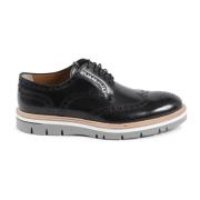 Zwarte Leren Brogue Schoenen Dee Ocleppo , Black , Heren