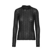 Zwarte Bubble Wrap Turtleneck Blouse Henrik Vibskov , Black , Dames