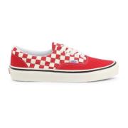 Metalen Oogje Stof Sneakers Rubberen Zool Vans , Red , Heren