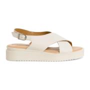 Beige Casual Platte Open Sandalen Tamaris , Beige , Dames