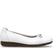 Witte Gesloten Ballerina's voor Vrouwen Rieker , White , Dames