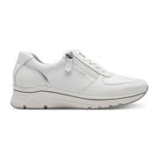 Witte Zilveren Sneakers Dames Schoenen Tamaris , White , Dames