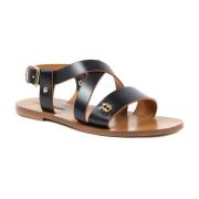 Leren Sandalen voor Zonnige Avonturen Dee Ocleppo , Black , Dames