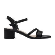 Elegante Zwarte Platte Sandalen Vrouwen s.Oliver , Black , Dames