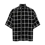 Zwart Half-en-Half Shirt Undercover , Black , Heren