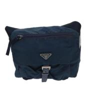 Pre-owned Fabric shoulder-bags Prada Vintage , Blue , Dames