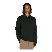 Kwart-Zip Katoenen Sweatshirt Our Legacy , Black , Heren