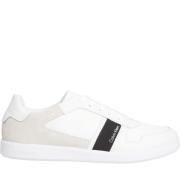 Witte Leren Sneakers Calvin Klein , White , Heren