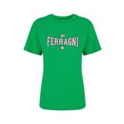 Groene Katoenen Stretch T-shirt Chiara Ferragni Collection , Green , D...