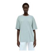 Katoenen Jersey Crewneck T-Shirt The Row , Blue , Dames